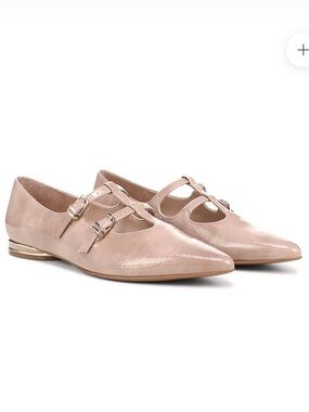 NATURALIZER BRIGITTE POINTED-TOE T-STRAP TAUPE QUIET LUXURY MARYJANE FLATS Sz8.5